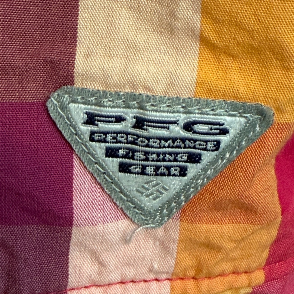Columbia Pink Orange Purple Plaid Performance Shirt - Picture 4 of 8